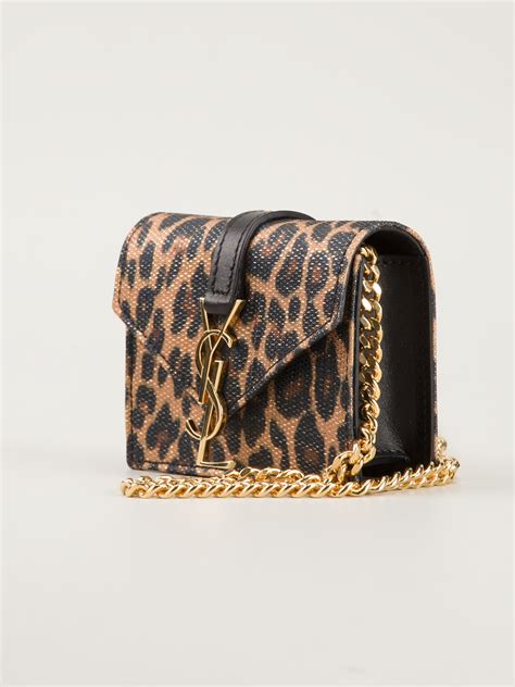 ysl animal print bag|saint laurent leopard print wallet.